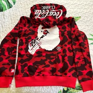 BAPE x Coca-Cola color Camo ape head pullover hoodie